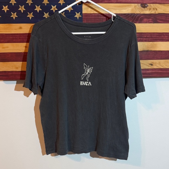 RVCA Women's Black Graphic Tee Size S - Picture 1 of 5